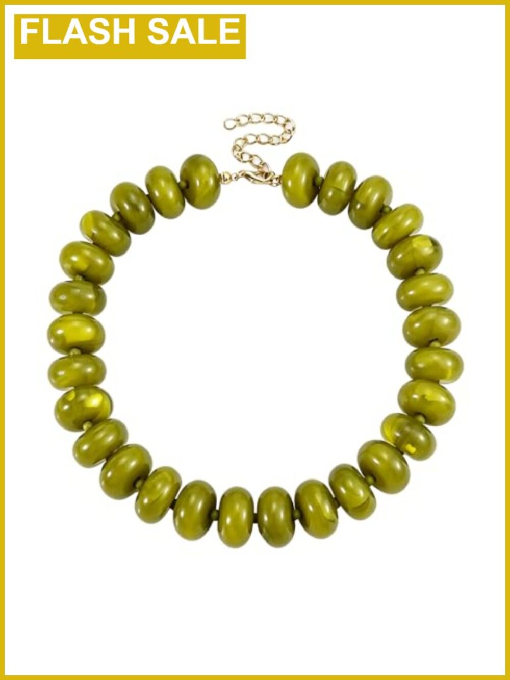 Chunky Resin Beaded Statement Necklace Boho Summer Beach Jewelry